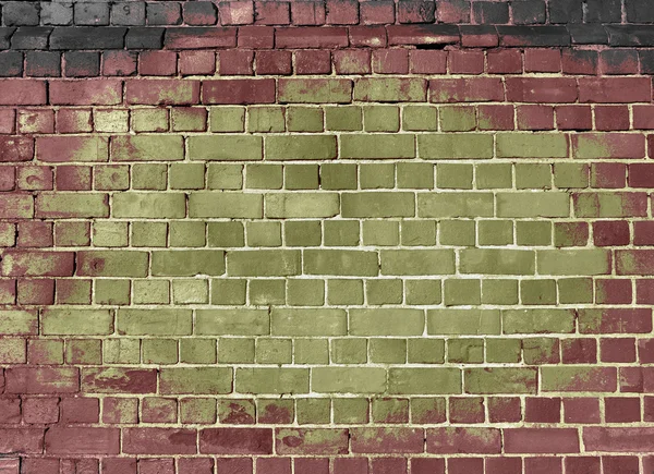 Stained brick wall grunge background — Stock Photo, Image