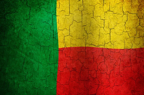 Grunge Benin Flagge — Stockfoto
