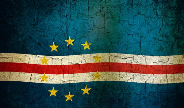 Grunge Kap Verdes flagga — Stockfoto