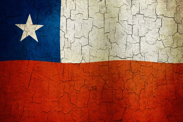 グランジ チリの国旗 — ストック写真