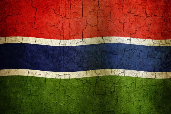 Grunge gambia vlag — Stockfoto