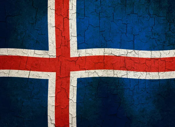 Grunge Islanda Bandiera — Foto Stock
