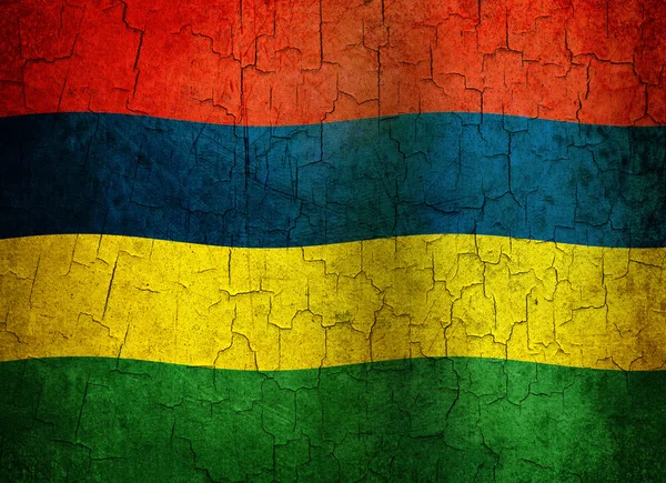 Grunge Mauritius Bandiera — Foto Stock