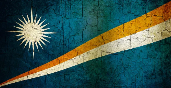 Grunge Marshall Islands bandiera — Foto Stock