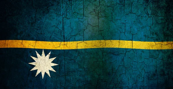 Grunge nauru vlag — Stockfoto