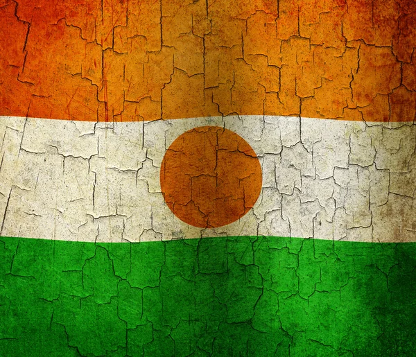 Grunge Niger zászló — Stock Fotó