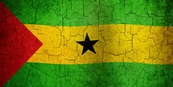 Grunge sao tome och principe flagga — Stockfoto