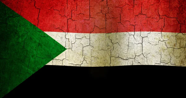 Grunge Bandera de Sudán — Foto de Stock