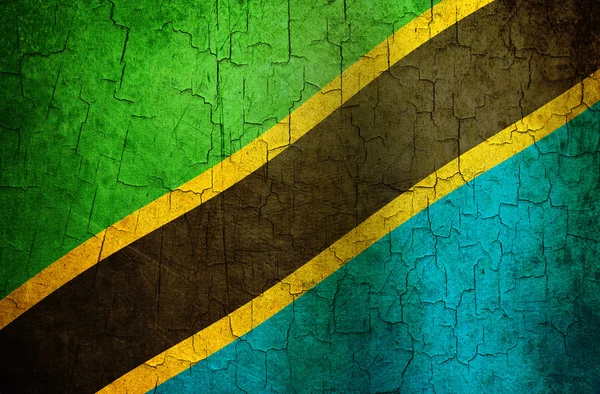 Grunge Bandera de Tanzania —  Fotos de Stock