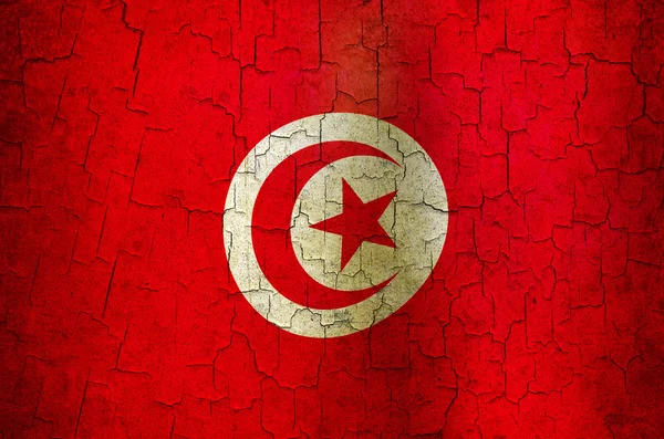 Grunge Tunus bayrağı — Stok fotoğraf