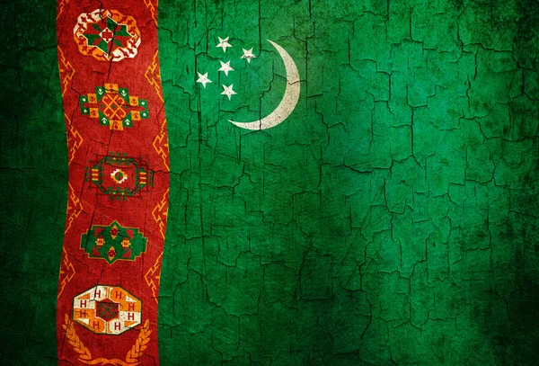Grunge Turkmenistán Bandera — Foto de Stock