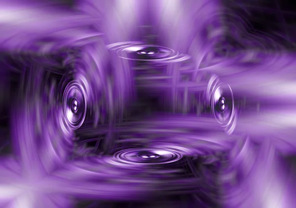 Music speakers on purple background — Stock Photo, Image