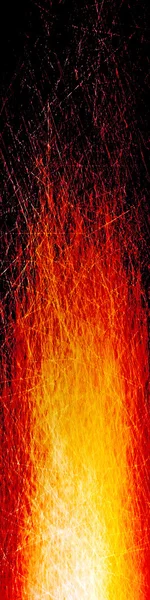 Vertical scratched fire banner — Stockfoto