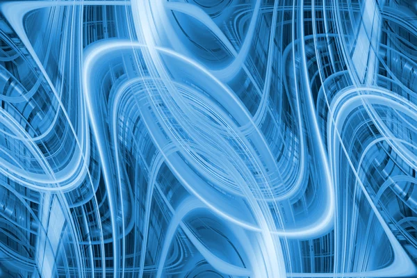 Abstract glowing blue lines — Stock Photo, Image