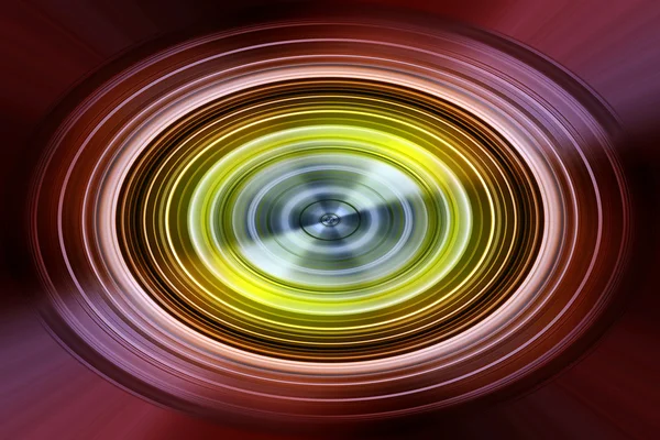 Spinning red and yellow disc — Stock Photo, Image