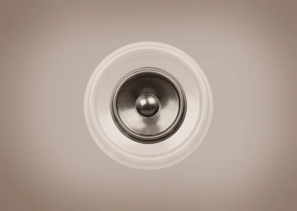 Music speaker on a sepia background — Stock Photo, Image