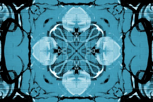 Blaue Kaleidoskopblume — Stockfoto