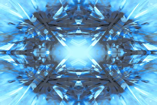 Blaues Sternkaleidoskopmuster — Stockfoto