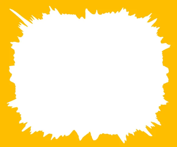 黄色の背景の境界上の白いスプラッシュ ストックフォト