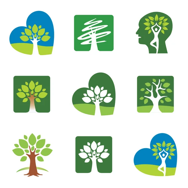 Ícones de árvore Ilustração De Bancos De Imagens