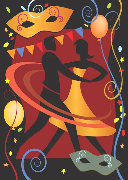 Bailarina de Carnaval — Archivo Imágenes Vectoriales