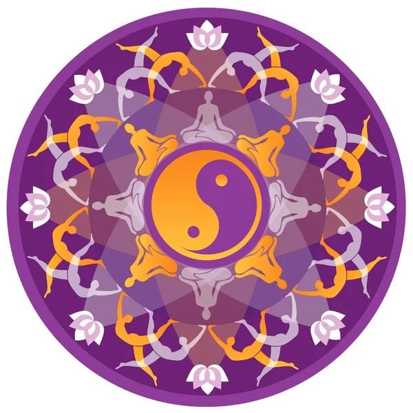 Mandala Yoga sfondo decorativo — Vettoriale Stock