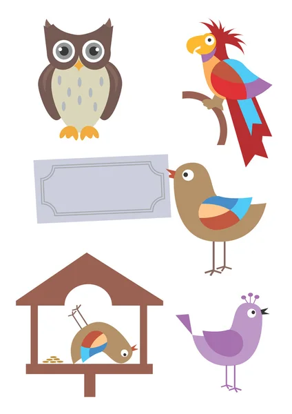 Birds cartoon. — Stock Vector