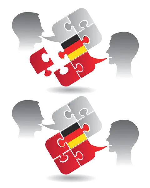 Діалогове вікно уроки німецької мови — стоковий вектор