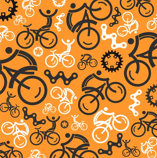 Kleurrijke fietsen achtergrond — Stockvector