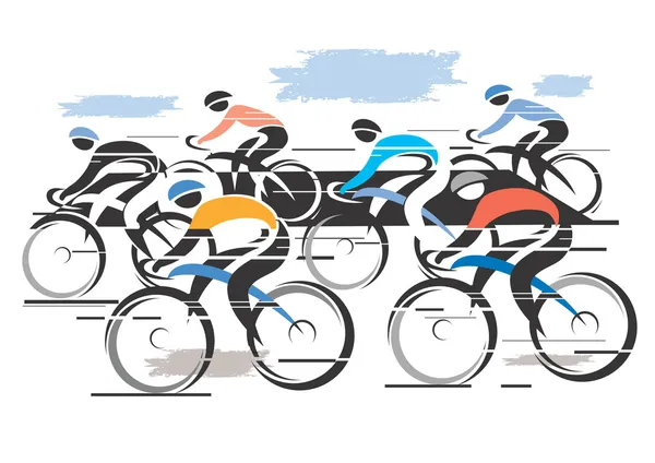 Ciklus verseny peloton — Stock Vector