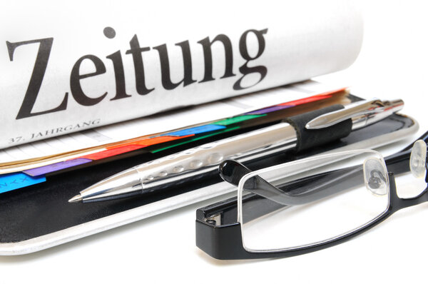 Organizer and glasses