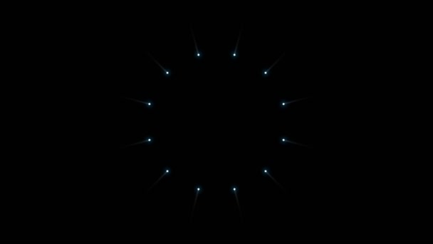 Abstraktes Feuerwerk Mit Blauem Lichteffekt Form Eines Kleinen Punktes Neonlichter — Stockvideo