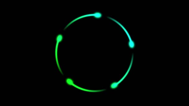 Abstraktes Farbenfrohes Feuerkometenlicht Das Kreis Fliegt Leuchtende Lichter Bewegung Mit — Stockvideo