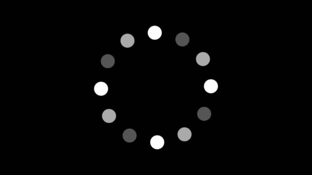 Animation Eines Icons Mit Weißem Punkt Die Umeinander Einem Kreis — Stockvideo