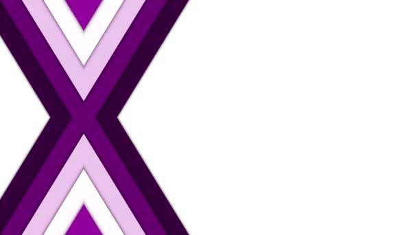 Abstracto Papel Púrpura Cortado Letra Animación Efecto Papel Multicapa Aislado — Vídeo de stock