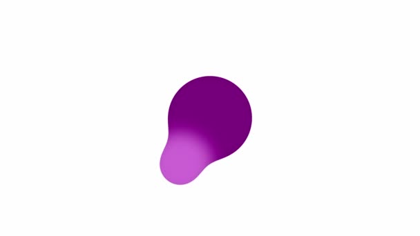 Petite Boule Violette Abstraite Qui Orbite Autour Grosse Boule Violette — Video