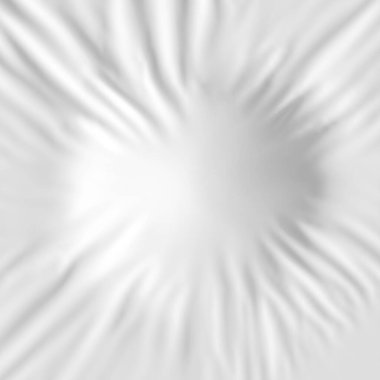 Beyaz ipek arkaplan dokusu soyut kumaş kıvrımları, beyaz kumaş dokusu arka plan. Kumaşın katları içe doğru çekilmiş. Aşağı çekildi. 3d oluşturma