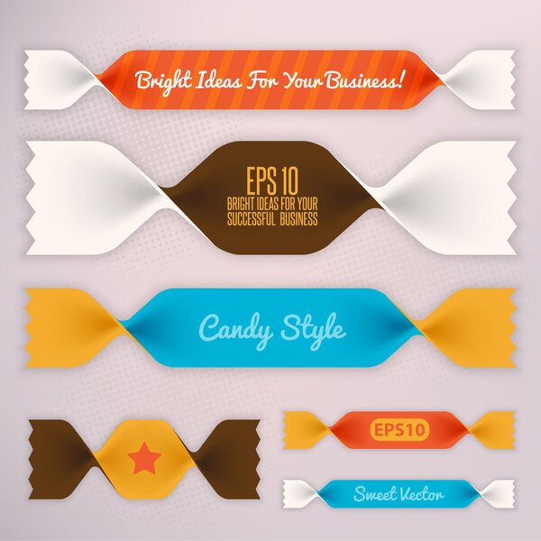 Candy ribbons illustration