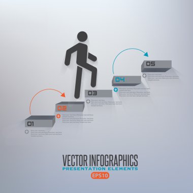 Step by step infographics illustration clipart