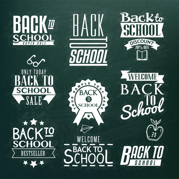 Terug naar school kalligrafische ontwerp — Stockvector