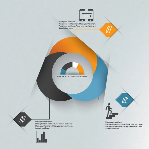 Ilustración de círculos de infografía. Diagrama de negocio . — Vector de stock