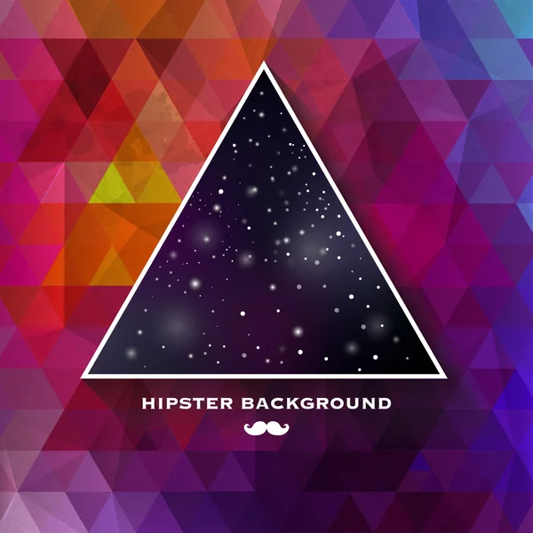 Hipster-Hintergrund aus Dreiecken und Raumhintergrund — Stockvektor