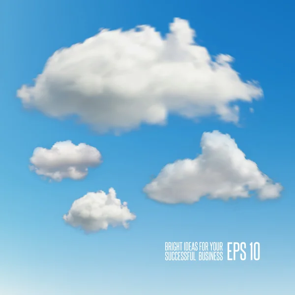Błękitne niebo chmura zbliżenie wektor — Wektor stockowy