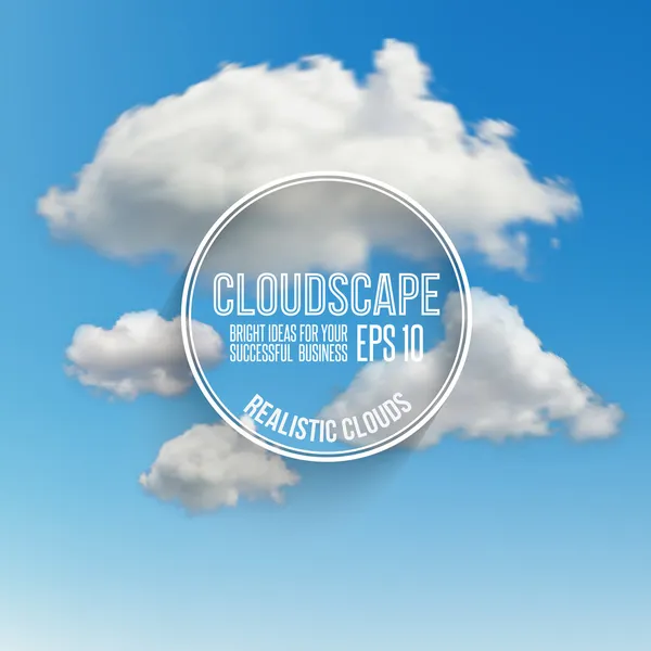 Blauwe lucht met wolk close-up vector — Stockvector