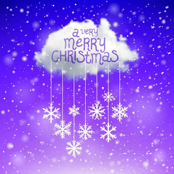Le nuage magique de Noël. Fond de Noël — Image vectorielle