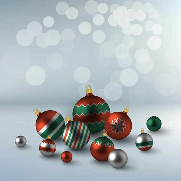 Holiday background with christmas balls — Stock Vector