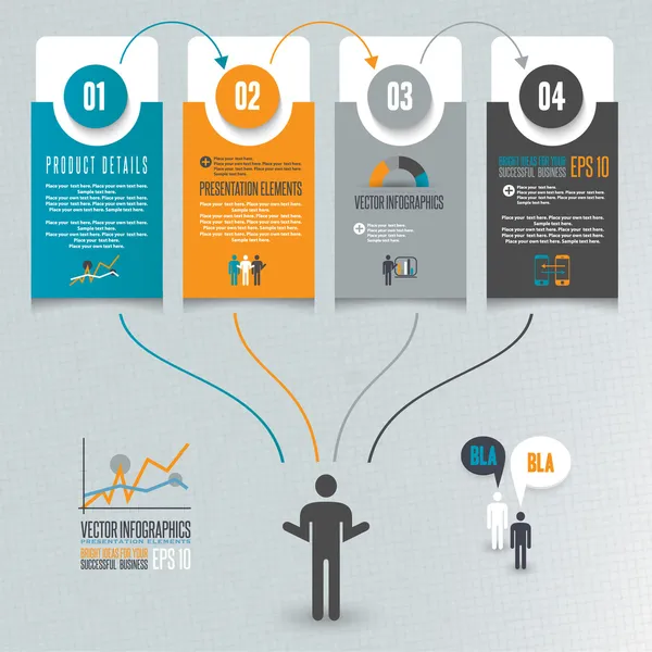 Infographics illüstrasyon — Stok Vektör