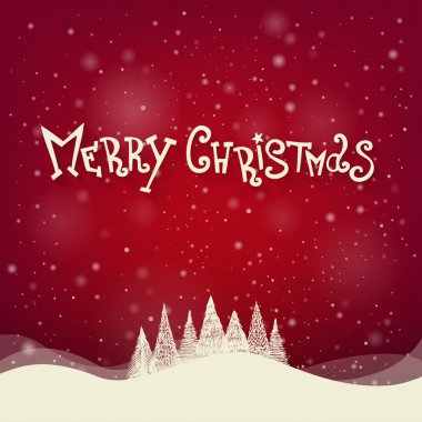 Noel tebrik kartı. Merry christmas yazı.