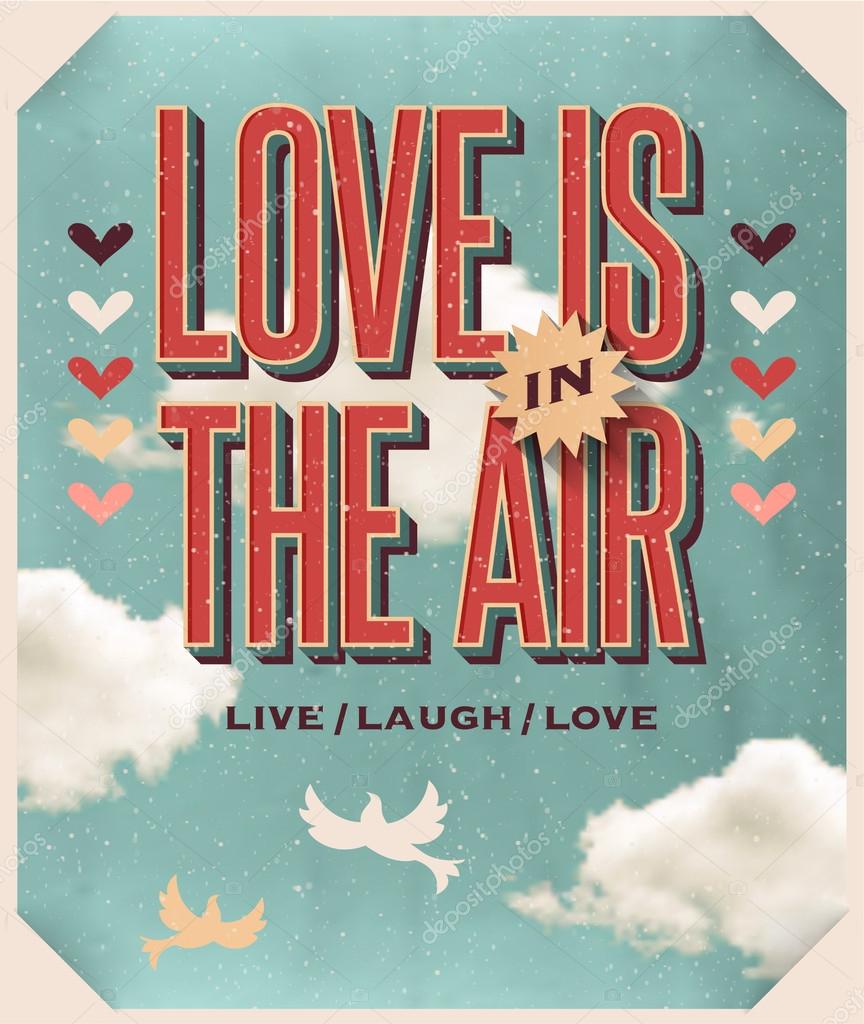 Romantic retro poster