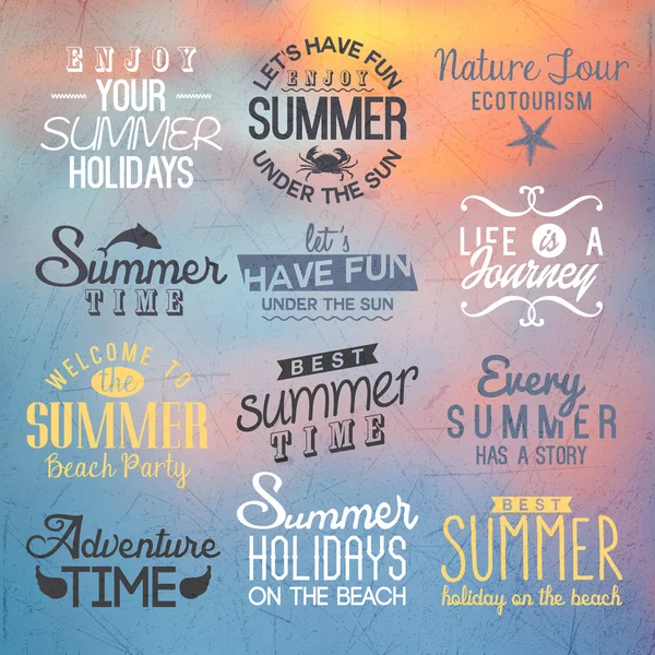 Arrière-plan avec étiquettes pour le design d'été . — Image vectorielle